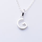 P1335 - G 925 silver initial pendant - G