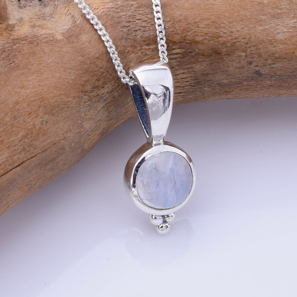 P1347 - 925 silver  small RM round cab pendant