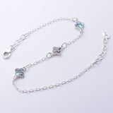 B071 - 925 silver and abalone clover bracelet