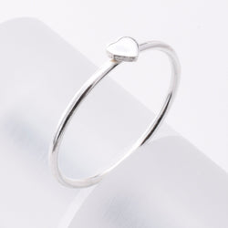 R290 925 silver tiny heart ring