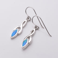 E818 - 925 silver imm opal celtic earrings