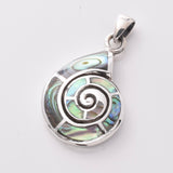 P1099 - 925 silver abalone amonite pendant