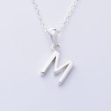 P1335 - M 925 silver initial pendant - M