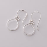 E913 - 925 classic twisted loop silver earrings