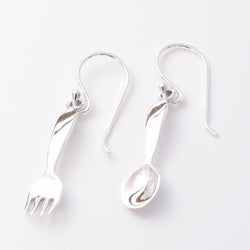 E781 - 925 fork and spoon silver earrings