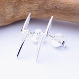 S1061 - 925 silver lightning CZ stud earrings