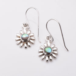 E815 - 925 silver abalone daisy earrings