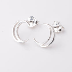 S955 - 925 silver crescent stud earrings