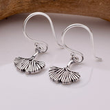E856 - 925 silver ginkgo earrings