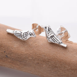 S851 - 925 silver songbird stud earrings