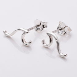 S855 - 925 silver wave stud earrings