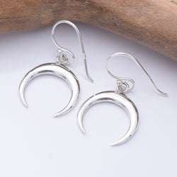 E924 - 925 silver crescent goddess  earrings