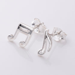 S1037 - 925 silver musical note stud earrings