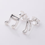S1037 - 925 silver musical note stud earrings