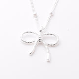 P1166 - 925 silver necklace with bow pendant