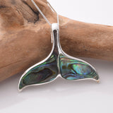 P1090 - 925 silver shell whale tail pendant