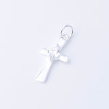 P1262 - 925 silver tiny cross with CZ stone pendant