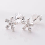 S886 - 925 silver CZ daisy stud earrings