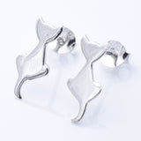 S983 - 925 silver cat stud earrings