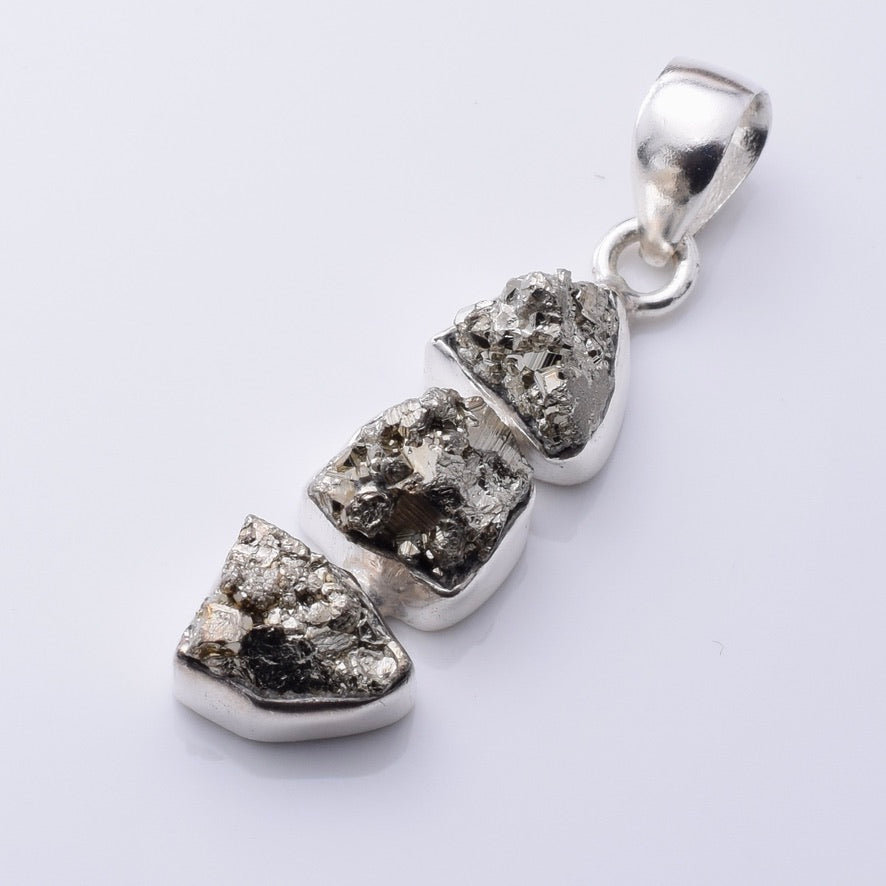 P1350 - 925 silver iron pyrites pendant