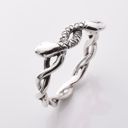 R335 - 925 silver twisted snake ring