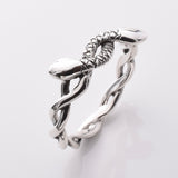 R335 - 925 silver twisted snake ring