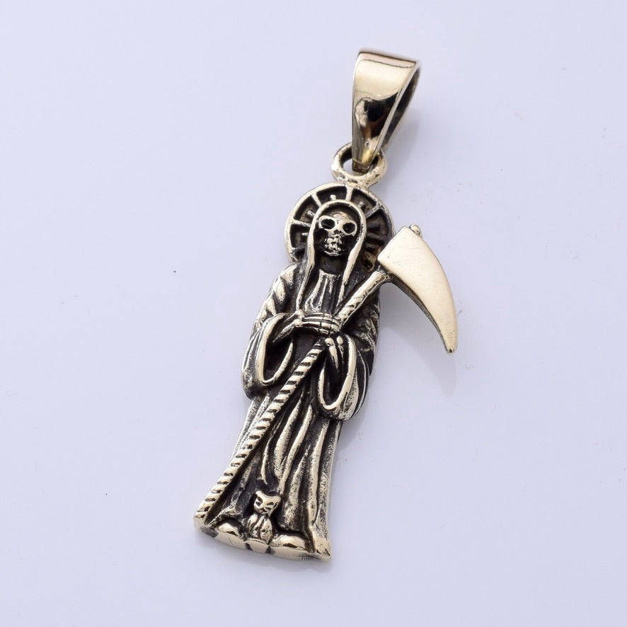 P1333 - Bronze reaper and scythe pendant