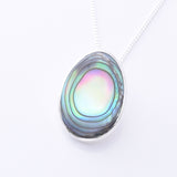P1336 - 925 silver abalone oval pendant