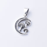 P1294 - 925 silver toadstool pendant