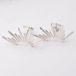 S959 - 925 silver sunburst stud earrings