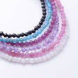 B082 - 925 silver amethyst 2mm faceted bracelet