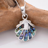 P978 - 925 silver abalone scallop pendant