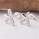 S892 - 925 silver CZ daisy stud earrings