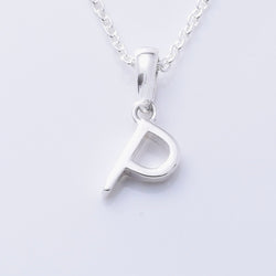 P1335 - P 925 silver initial pendant - P