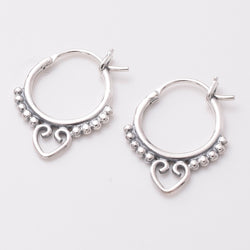 E835 - 925 silver 10mm mandala earrings