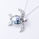 P1275 - 925 silver abalone turtle pendant