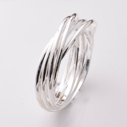 R309 - 925 silver entwined band ring