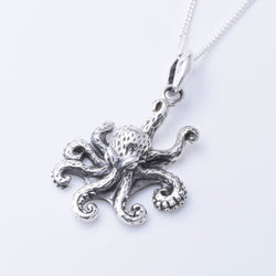 P1280 - 925 silver octopus pendant