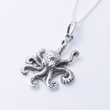 P1280 - 925 silver octopus pendant