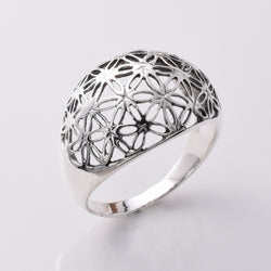 R268 - 925 silver seed of life ring