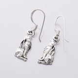 E524 - Moon gazing hare drop earrings