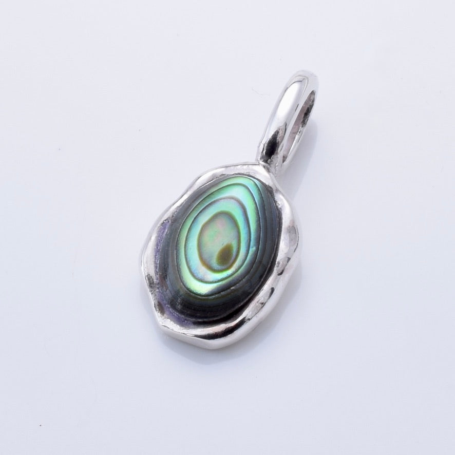 P1252- 925 silver abalone irregular pendant