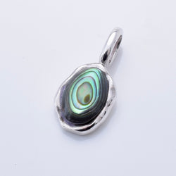 P1252- 925 silver abalone irregular pendant