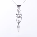 P1322 - 925 silver pentagram goddess pendant