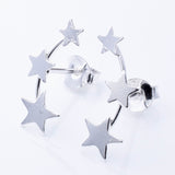 S982 - 925 silver triple star stud earrings