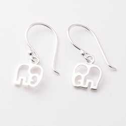 E881 - 925 silver elephant outline earrings