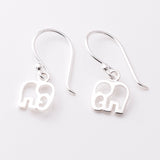 E881 - 925 silver elephant outline earrings