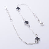 B071 - 925 silver and abalone clover bracelet