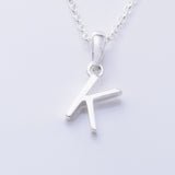 P1335 - K 925 silver initial pendant - K