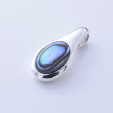 P1272 - 925 silver teardrop with abalone pendant